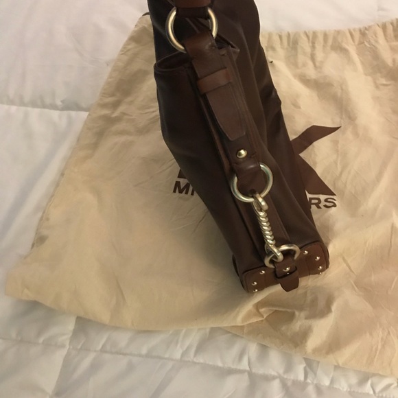 Michael Kors brown leather purse with gold accents - Picture 3 of 6